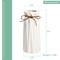 Mozing Ceramic Flower Vase for Home Decor - Modern 9.8 inch Tall Decorative Vases for Flowers - Shelf, Table Centerpieces, Kitchen Unique Decor for Rustic Farmhouse Living Room, Gift (White)